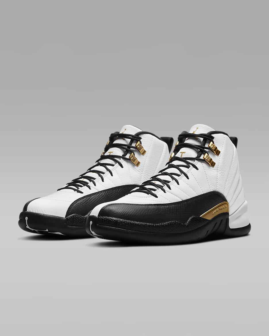 Jordan 12 retro black metallic gold white outlet